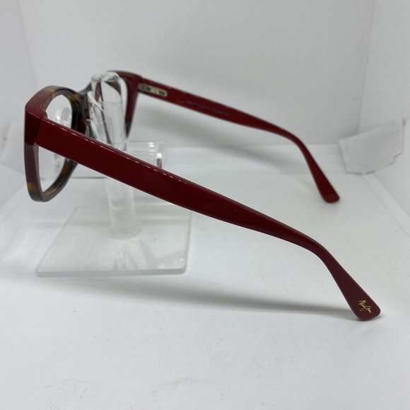Maui Jim MJO2401-66 Eyeglasses Frames Red/ Brown Tortoise 52-16-140 Cat Eye